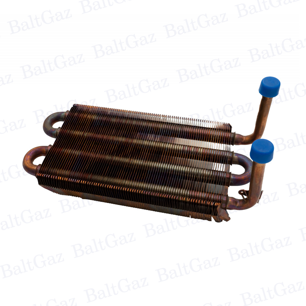 Теплообменник NEVA 9 (импортный водогазовый узел, 3 кольца на гофротрубе), арт. 4810-03.000-01