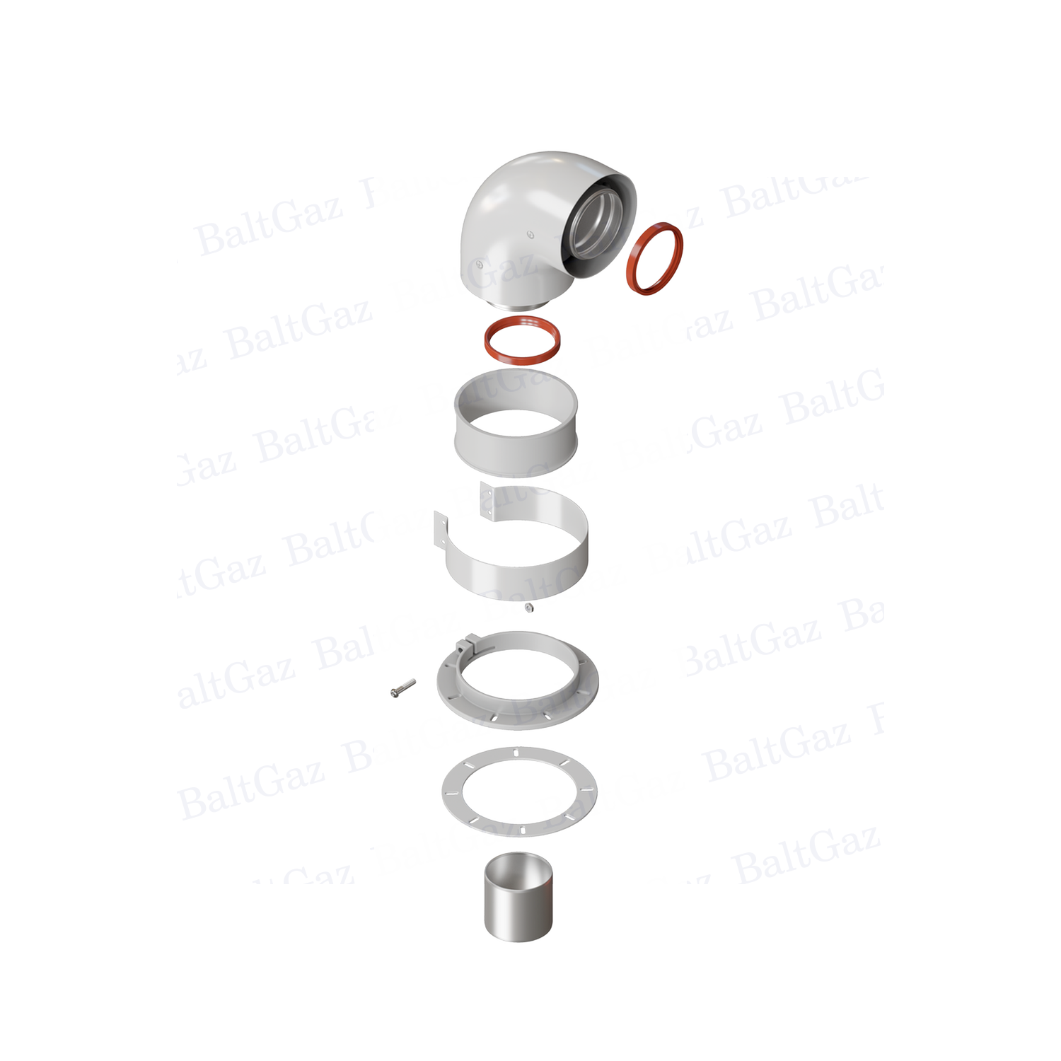 Колено коаксиальное стартовое 90 градусов  60/100 BG0005