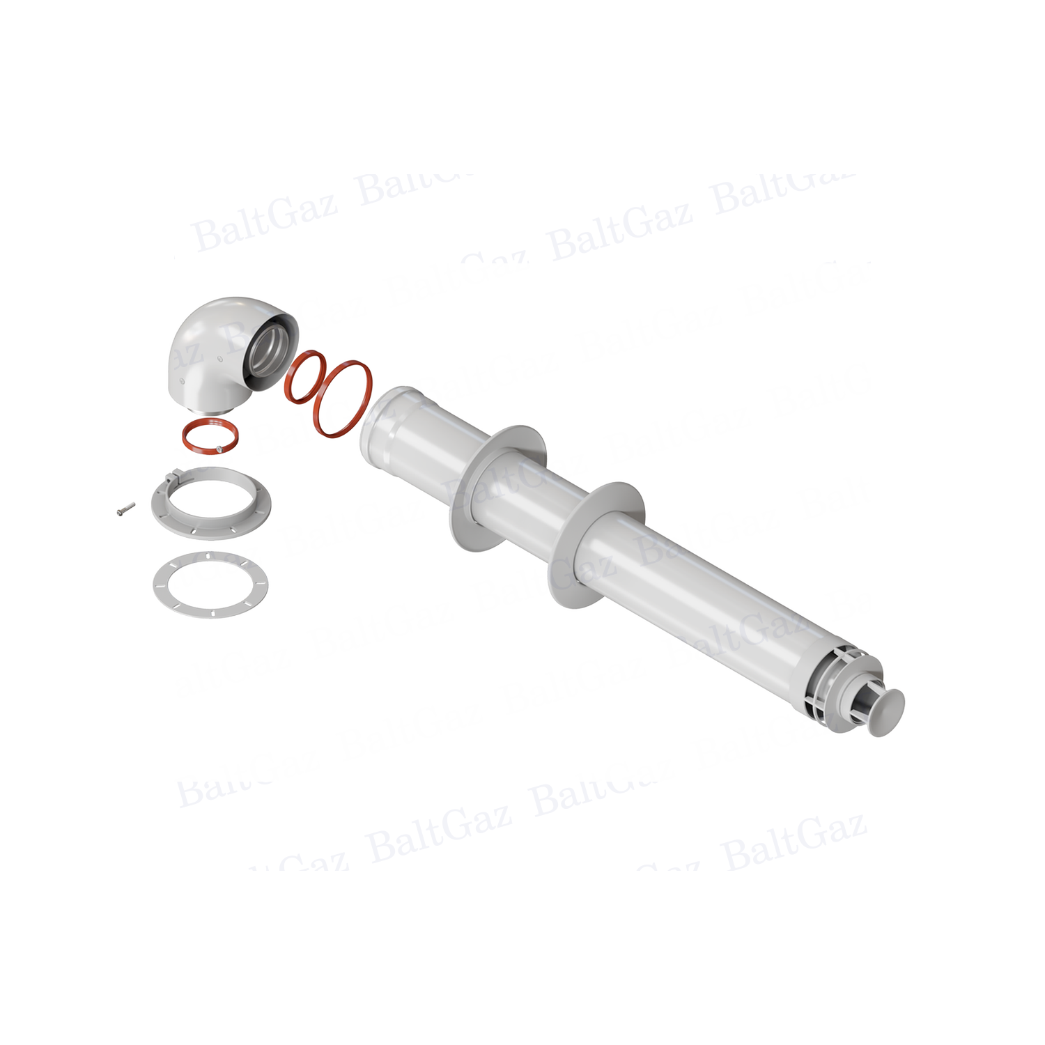 Комплект коаксиального дымохода 60/100 L=750мм BG0001
