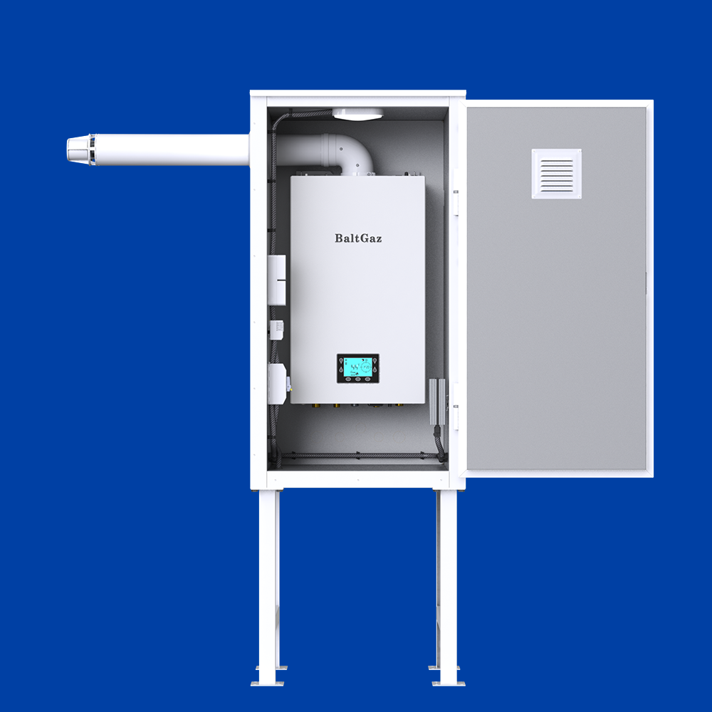 BaltGaz Turbo E (32 кВт) котел газовый двухконтурный с корпусом для наружного размещения