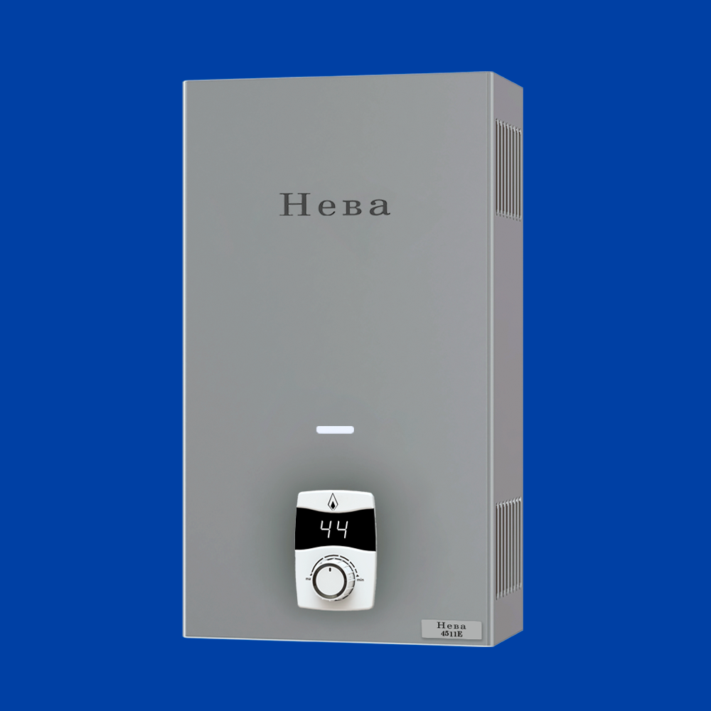 НЕВА 4511E белый алюминий колонка газовая (водонагреватель проточный)
