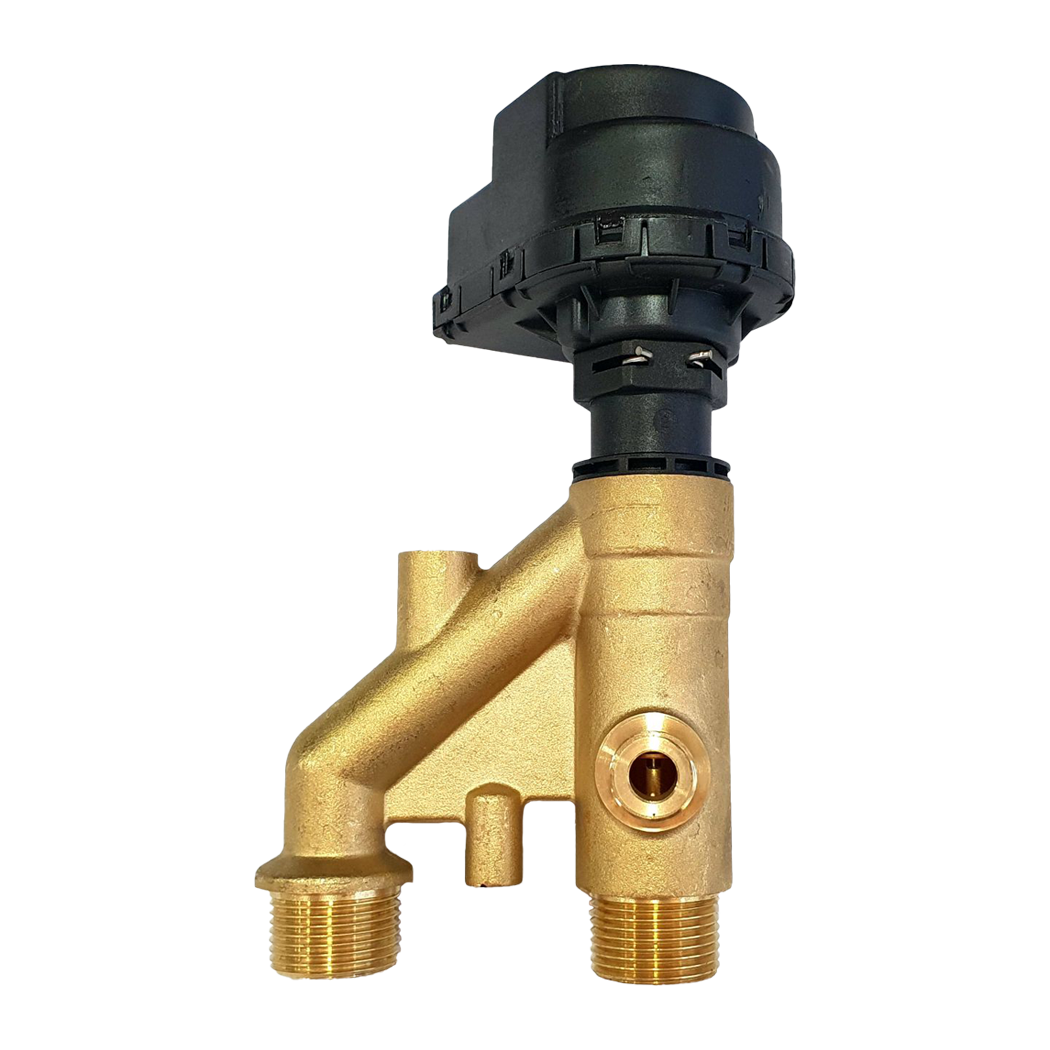 Гидроблок в сборе с трехходовым клапаном и электродвигателем 128124-02.555