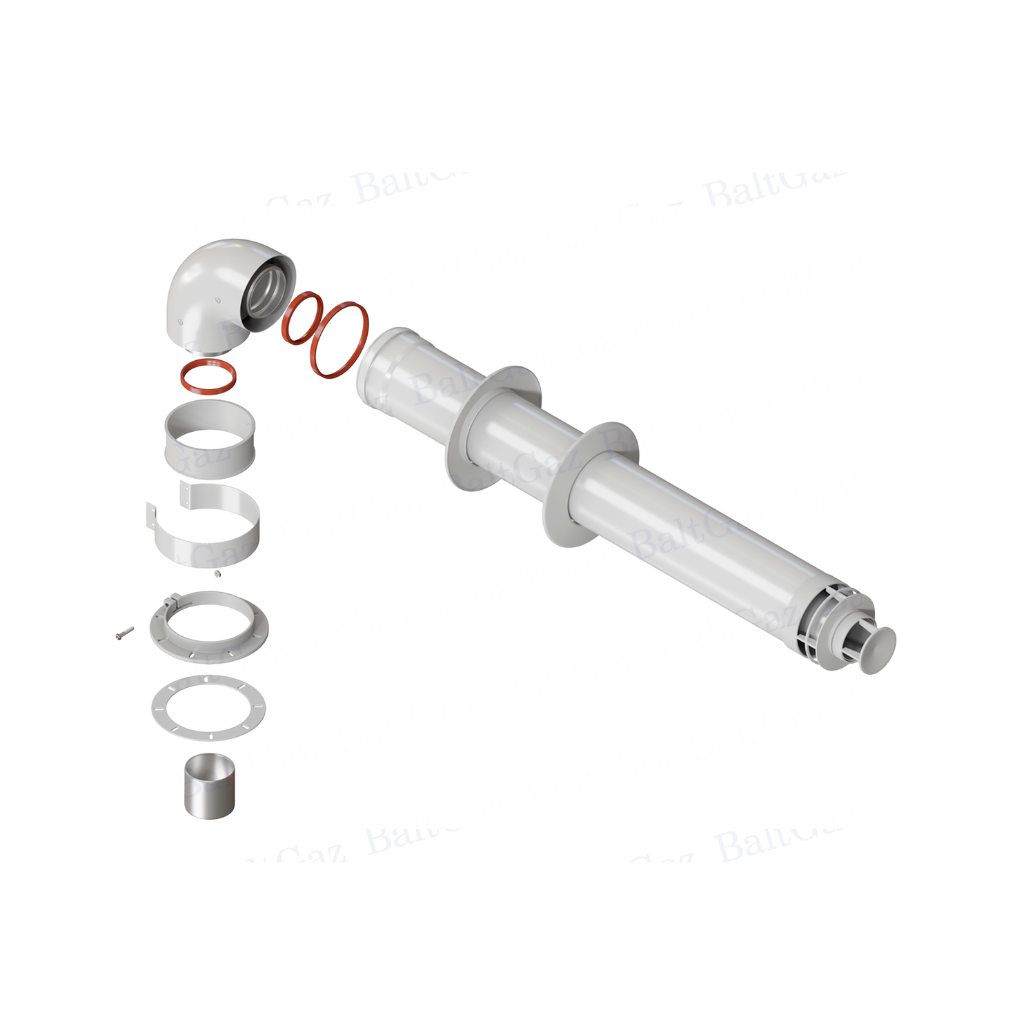 Комплект коаксиального дымохода  60/100 L=750мм стандарт универсал (BG0008)