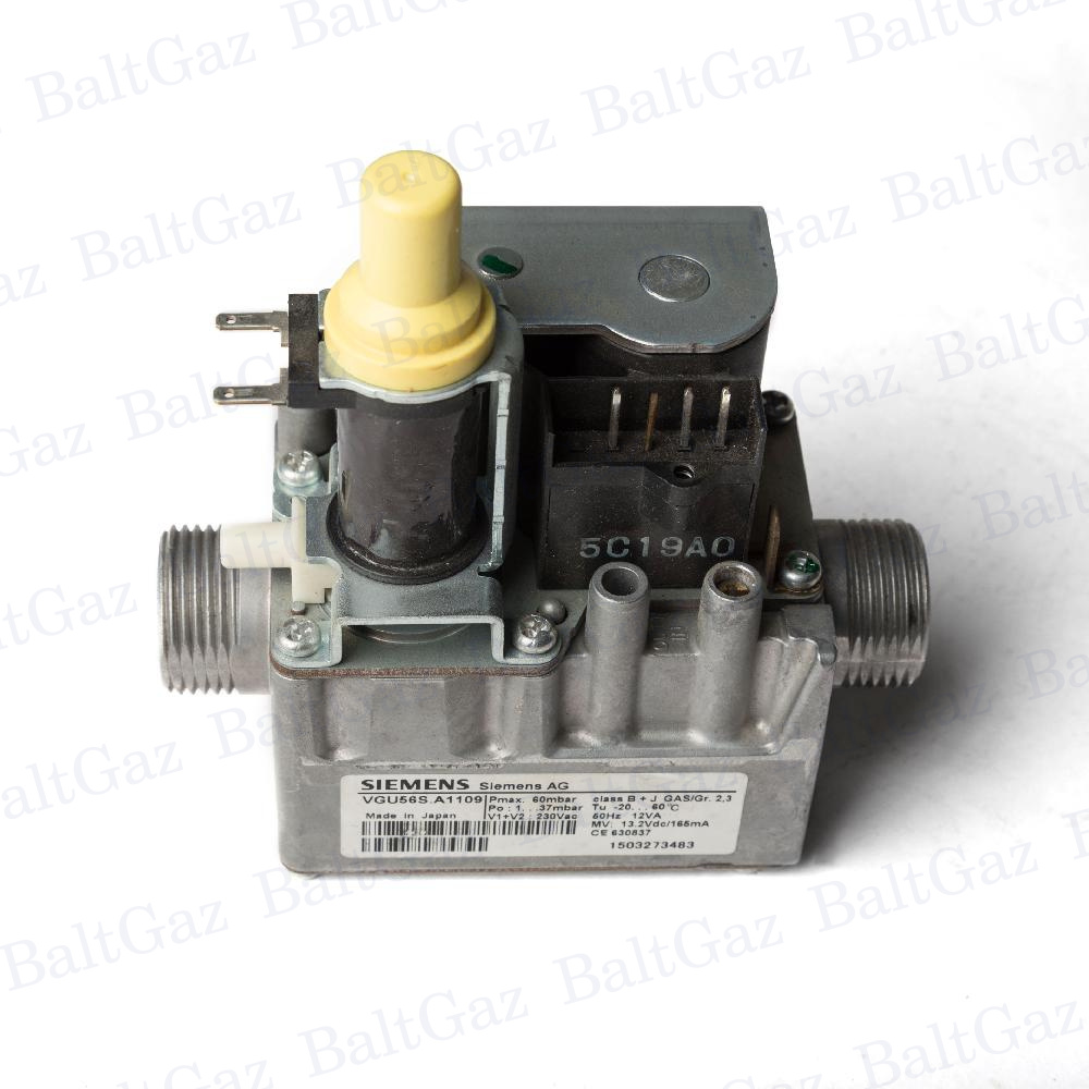 Регулятор подачи газа VGU56S.A1109 Котлы Baltgaz Neva Tec, регулятор Siemens