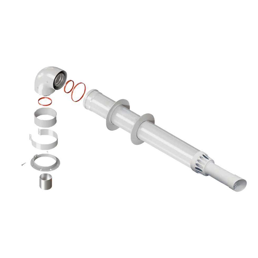 Комплект дымохода коаксиальный 60/100 L=1000мм антилед (BG0037)