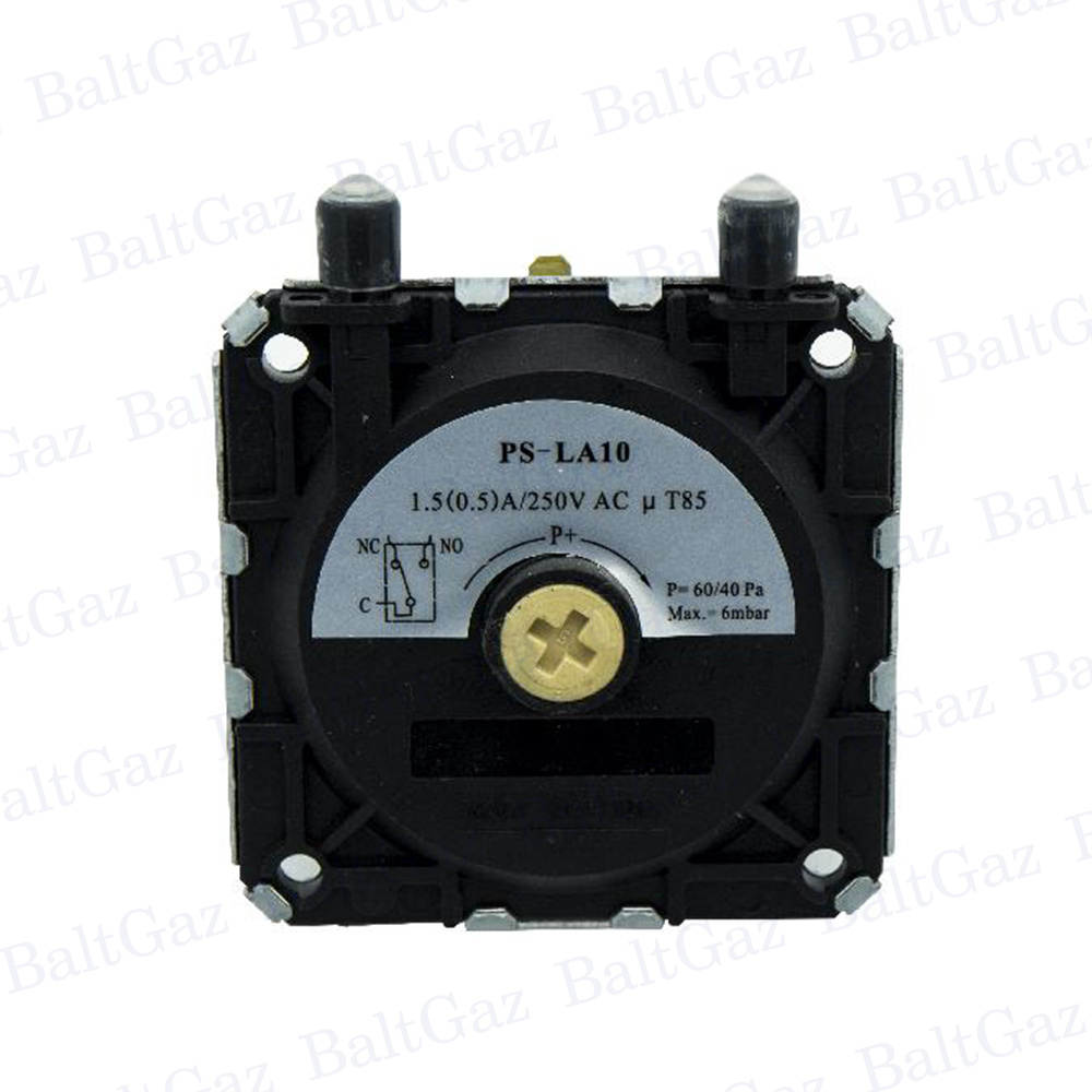 Прессостат BINGO PS-LA10 с регулятором. универсальный. 1.5 (0.5) A/250V AC T85 P=60/40Pa Max.=6 mbar  