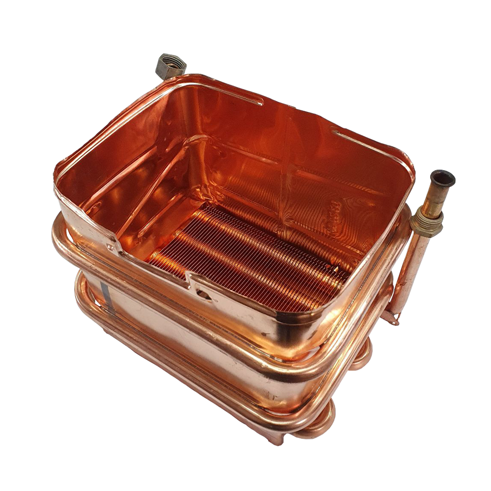 Теплообменник  BG Super Lux 17 кВт. (открытая камера) гайка/штуцер (до 2019 г.) арт.8718-03.000